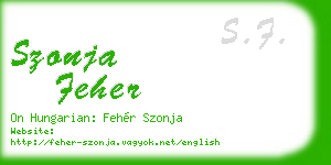 szonja feher business card